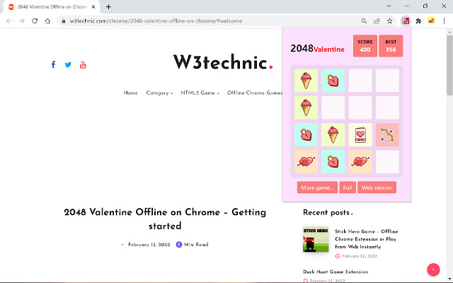 2048 Valentines Offline Game from Chrome web store to be run with OffiDocs Chromium online 2048 Valentines Offline Game from Chrome web store to be run with OffiDocs Chromium online