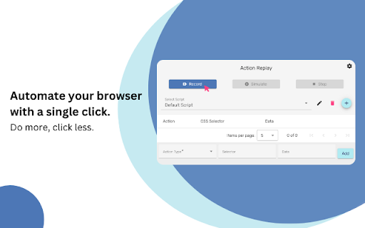 Action Replay from Chrome web store to be run with OffiDocs Chromium online Action Replay from Chrome web store to be run with OffiDocs Chromium online