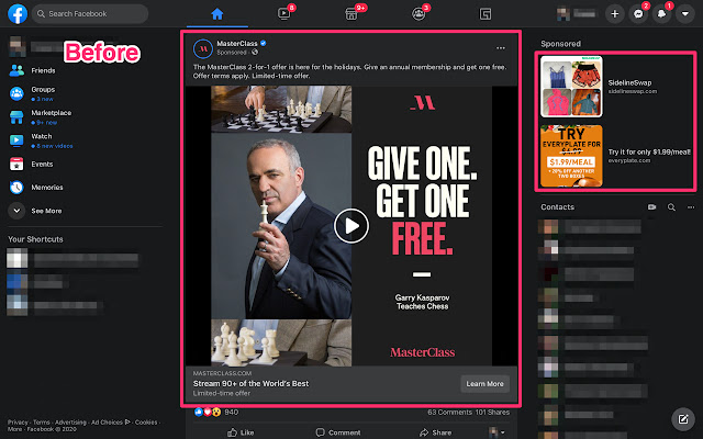 Ad Blocker for Facebook™ from Chrome web store to be run with OffiDocs Chromium online Ad Blocker for Facebook™ from Chrome web store to be run with OffiDocs Chromium online