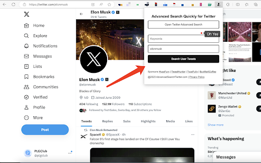 Advanced Search Quickly for Twitter from Chrome web store to be run with OffiDocs Chromium online Advanced Search Quickly for Twitter from Chrome web store to be run with OffiDocs Chromium online