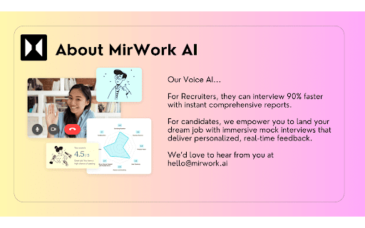 AI Interviewer MIR by MirWork from Chrome web store to be run with OffiDocs Chromium online AI Interviewer MIR by MirWork from Chrome web store to be run with OffiDocs Chromium online