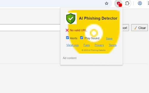 AI Phishing Detector from Chrome web store to be run with OffiDocs Chromium online AI Phishing Detector from Chrome web store to be run with OffiDocs Chromium online