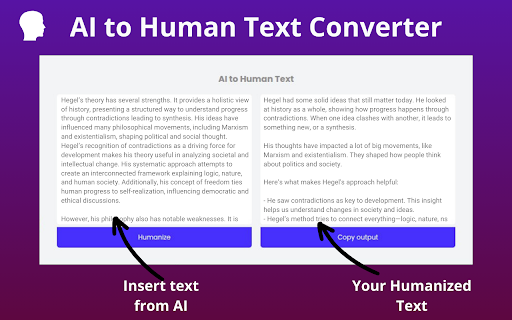 AI to Human Text from Chrome web store to be run with OffiDocs Chromium online AI to Human Text from Chrome web store to be run with OffiDocs Chromium online
