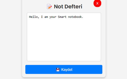 Akıllı Yardımcı Not Defteri from Chrome web store to be run with OffiDocs Chromium online Akıllı Yardımcı Not Defteri from Chrome web store to be run with OffiDocs Chromium online