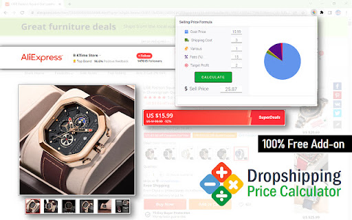 Aliexpress Dropshipping Calculator from Chrome web store to be run with OffiDocs Chromium online Aliexpress Dropshipping Calculator from Chrome web store to be run with OffiDocs Chromium online