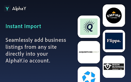 AlphaY.io One Click Import from Chrome web store to be run with OffiDocs Chromium online AlphaY.io One Click Import from Chrome web store to be run with OffiDocs Chromium online