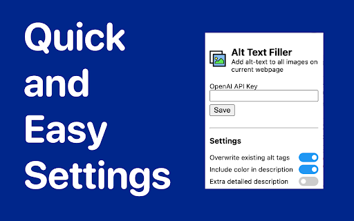 Alt Text Filler from Chrome web store to be run with OffiDocs Chromium online Alt Text Filler from Chrome web store to be run with OffiDocs Chromium online