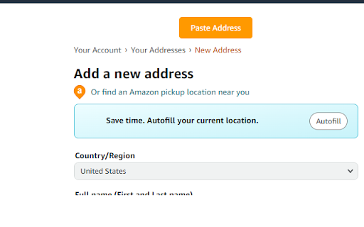 Amazon Address Autocopy from Chrome web store to be run with OffiDocs Chromium online Amazon Address Autocopy from Chrome web store to be run with OffiDocs Chromium online