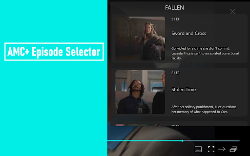 AMC+ Episode Selector: episode list. from Chrome web store to be run with OffiDocs Chromium online AMC+ Episode Selector: episode list. from Chrome web store to be run with OffiDocs Chromium online