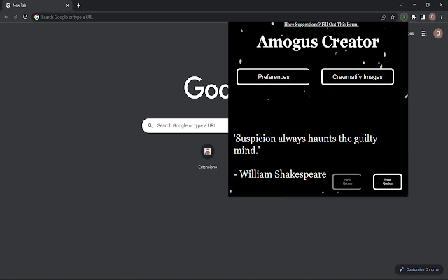 Amogus Creator from Chrome web store to be run with OffiDocs Chromium online Amogus Creator from Chrome web store to be run with OffiDocs Chromium online