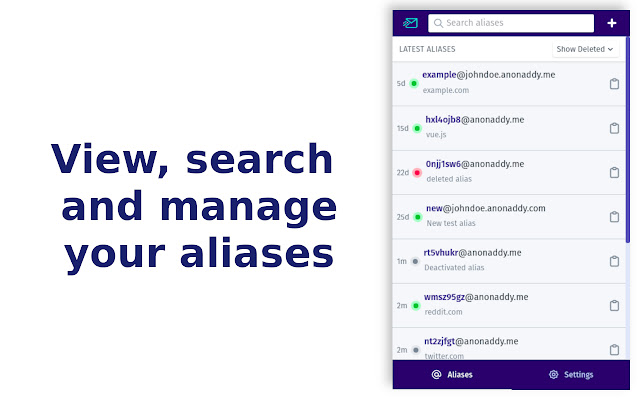 AnonAddy Anonymous Email Forwarding from Chrome web store to be run with OffiDocs Chromium online AnonAddy Anonymous Email Forwarding from Chrome web store to be run with OffiDocs Chromium online