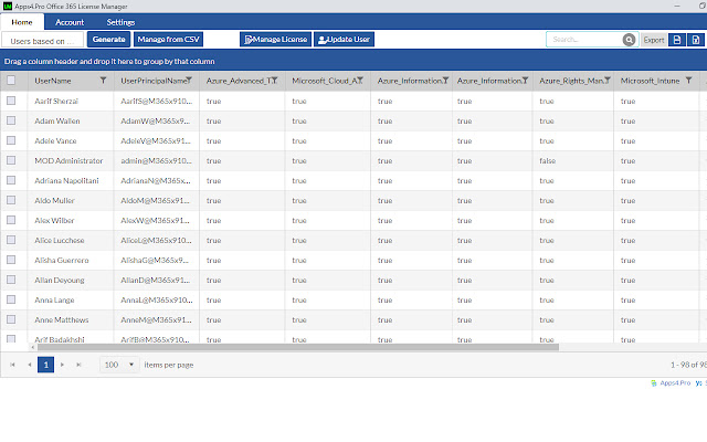 Apps4.Pro Office 365 License Manager from Chrome web store to be run with OffiDocs Chromium online Apps4.Pro Office 365 License Manager from Chrome web store to be run with OffiDocs Chromium online