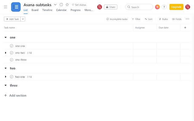 asana subtasks from Chrome web store to be run with OffiDocs Chromium online asana subtasks from Chrome web store to be run with OffiDocs Chromium online