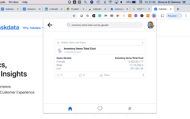 Askdata from Chrome web store to be run with OffiDocs Chromium online Askdata from Chrome web store to be run with OffiDocs Chromium online
