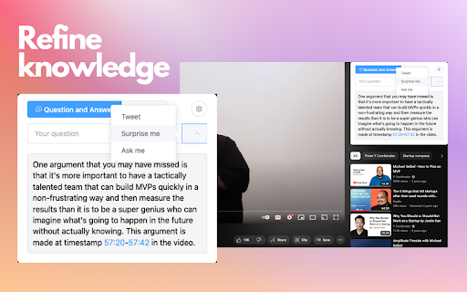 Ask The Video from Chrome web store to be run with OffiDocs Chromium online Ask The Video from Chrome web store to be run with OffiDocs Chromium online