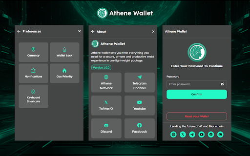 Athene Wallet from Chrome web store to be run with OffiDocs Chromium online Athene Wallet from Chrome web store to be run with OffiDocs Chromium online