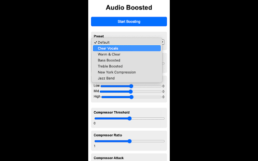 Audio Boosted by ChosenMasters.com from Chrome web store to be run with OffiDocs Chromium online Audio Boosted by ChosenMasters.com from Chrome web store to be run with OffiDocs Chromium online