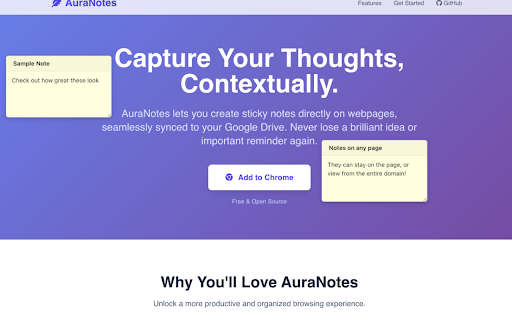 AuraNotes from Chrome web store to be run with OffiDocs Chromium online AuraNotes from Chrome web store to be run with OffiDocs Chromium online