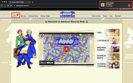 AWBW Notifications from Chrome web store to be run with OffiDocs Chromium online AWBW Notifications from Chrome web store to be run with OffiDocs Chromium online