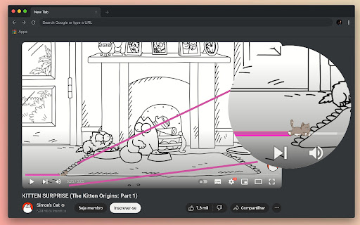 Barra de progresso no youtube Gatinho <3™ from Chrome web store to be run with OffiDocs Chromium online Barra de progresso no youtube Gatinho <3™ from Chrome web store to be run with OffiDocs Chromium online
