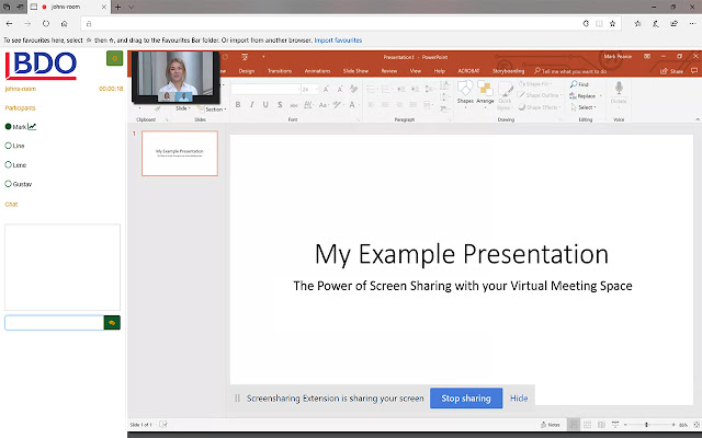 BDO Screensharing Extension from Chrome web store to be run with OffiDocs Chromium online BDO Screensharing Extension from Chrome web store to be run with OffiDocs Chromium online
