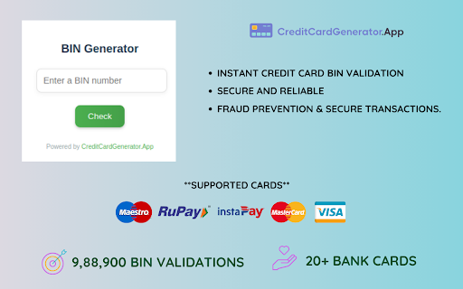 BIN Generator from Chrome web store to be run with OffiDocs Chromium online BIN Generator from Chrome web store to be run with OffiDocs Chromium online