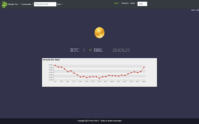 Bitcoin Preço Hoje from Chrome web store to be run with OffiDocs Chromium online Bitcoin Preço Hoje from Chrome web store to be run with OffiDocs Chromium online