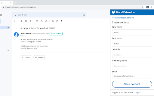 Blend Extension for LACRM from Chrome web store to be run with OffiDocs Chromium online Blend Extension for LACRM from Chrome web store to be run with OffiDocs Chromium online