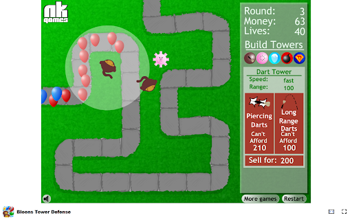 Bloons Tower Defense Build your monkey army to pop invading Bloons! from Chrome web store to be run with OffiDocs Chromium online Bloons Tower Defense Build your monkey army to pop invading Bloons! from Chrome web store to be run with OffiDocs Chromium online