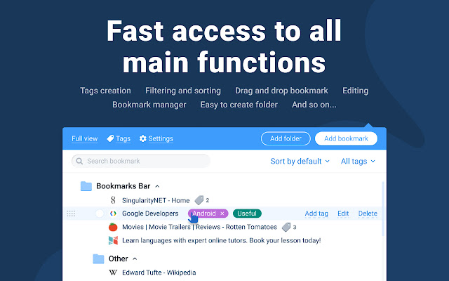 Bookmanize Advanced bookmark manager from Chrome web store to be run with OffiDocs Chromium online Bookmanize Advanced bookmark manager from Chrome web store to be run with OffiDocs Chromium online