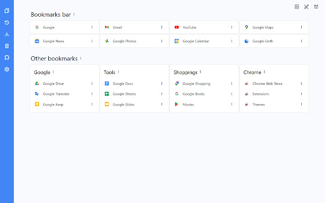 Bookmarks@newtab from Chrome web store to be run with OffiDocs Chromium online Bookmarks@newtab from Chrome web store to be run with OffiDocs Chromium online