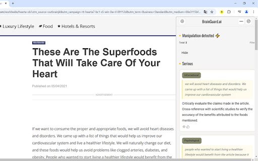 BrainGuard.ai from Chrome web store to be run with OffiDocs Chromium online BrainGuard.ai from Chrome web store to be run with OffiDocs Chromium online