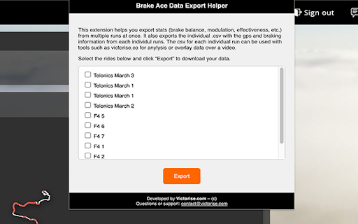 Brake Ace Data Export Helper from Chrome web store to be run with OffiDocs Chromium online Brake Ace Data Export Helper from Chrome web store to be run with OffiDocs Chromium online
