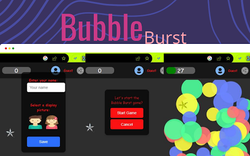 Bubble Burst Game from Chrome web store to be run with OffiDocs Chromium online Bubble Burst Game from Chrome web store to be run with OffiDocs Chromium online