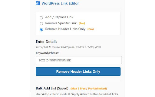 Bulk Link Editor from Chrome web store to be run with OffiDocs Chromium online Bulk Link Editor from Chrome web store to be run with OffiDocs Chromium online