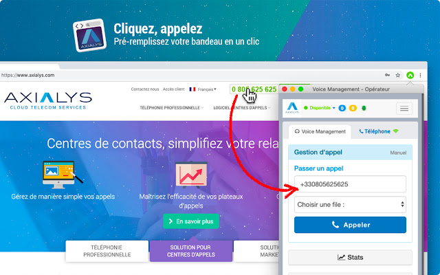 Business Click to Call Axialys from Chrome web store to be run with OffiDocs Chromium online Business Click to Call Axialys from Chrome web store to be run with OffiDocs Chromium online