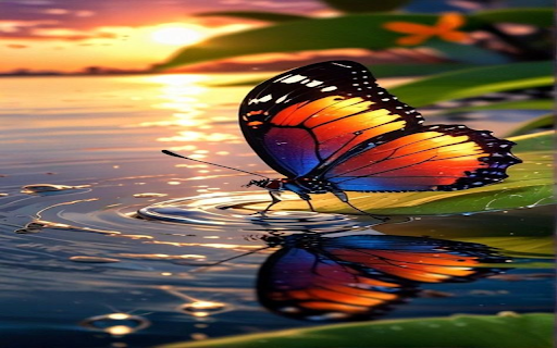Butterfly on water wallpaper from Chrome web store to be run with OffiDocs Chromium online Butterfly on water wallpaper from Chrome web store to be run with OffiDocs Chromium online