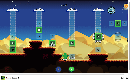 Cactu Sama 2 Game Help the cactus cross the desert safely! from Chrome web store to be run with OffiDocs Chromium online Cactu Sama 2 Game Help the cactus cross the desert safely! from Chrome web store to be run with OffiDocs Chromium online
