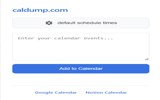 caldump.com from Chrome web store to be run with OffiDocs Chromium online caldump.com from Chrome web store to be run with OffiDocs Chromium online