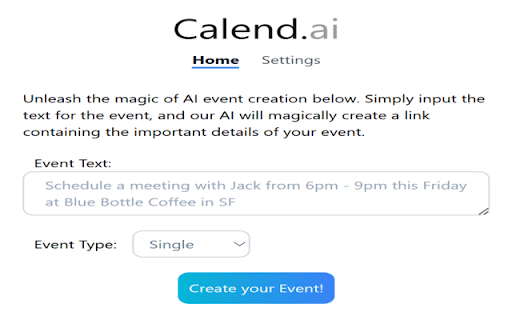 Calend.ai from Chrome web store to be run with OffiDocs Chromium online Calend.ai from Chrome web store to be run with OffiDocs Chromium online