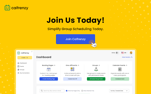 Calfrenzy Free Online Appointment Scheduling Software from Chrome web store to be run with OffiDocs Chromium online Calfrenzy Free Online Appointment Scheduling Software from Chrome web store to be run with OffiDocs Chromium online