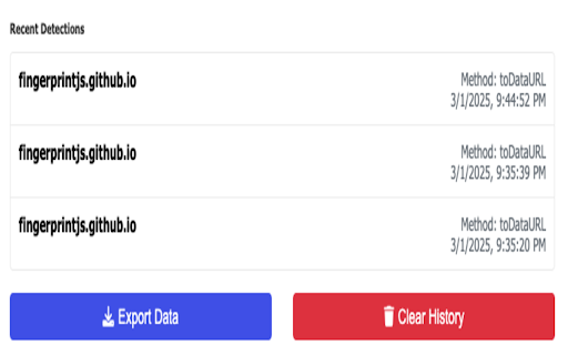 Canvas Fingerprint Detector from Chrome web store to be run with OffiDocs Chromium online Canvas Fingerprint Detector from Chrome web store to be run with OffiDocs Chromium online