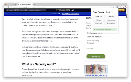 Case Convert One click webpage text case conversion. from Chrome web store to be run with OffiDocs Chromium online Case Convert One click webpage text case conversion. from Chrome web store to be run with OffiDocs Chromium online