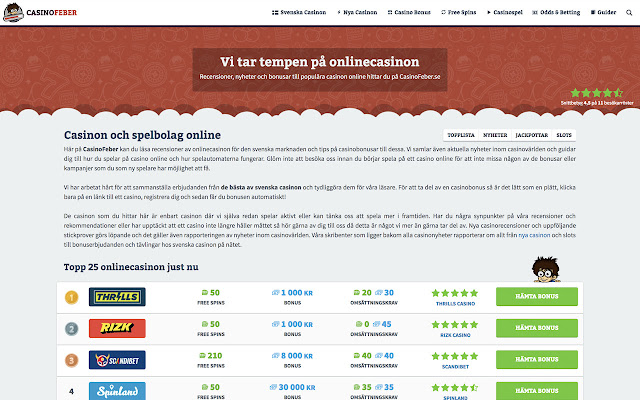 CasinoFeber from Chrome web store to be run with OffiDocs Chromium online CasinoFeber from Chrome web store to be run with OffiDocs Chromium online
