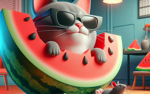 Cat, mouse and watermelon from Chrome web store to be run with OffiDocs Chromium online Cat, mouse and watermelon from Chrome web store to be run with OffiDocs Chromium online