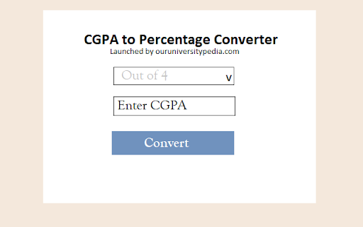 CGPA to Percentage Converter from Chrome web store to be run with OffiDocs Chromium online CGPA to Percentage Converter from Chrome web store to be run with OffiDocs Chromium online