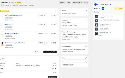 ChannelApe from Chrome web store to be run with OffiDocs Chromium online ChannelApe from Chrome web store to be run with OffiDocs Chromium online