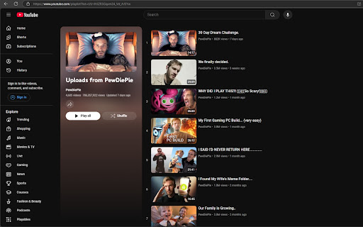 Channel Playlists for Youtube from Chrome web store to be run with OffiDocs Chromium online Channel Playlists for Youtube from Chrome web store to be run with OffiDocs Chromium online