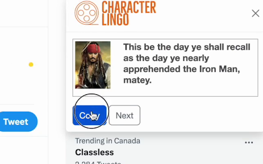 Character Lingo from Chrome web store to be run with OffiDocs Chromium online Character Lingo from Chrome web store to be run with OffiDocs Chromium online