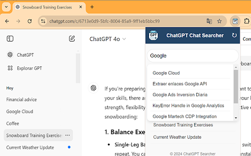 ChatGPT Chat Searcher from Chrome web store to be run with OffiDocs Chromium online ChatGPT Chat Searcher from Chrome web store to be run with OffiDocs Chromium online